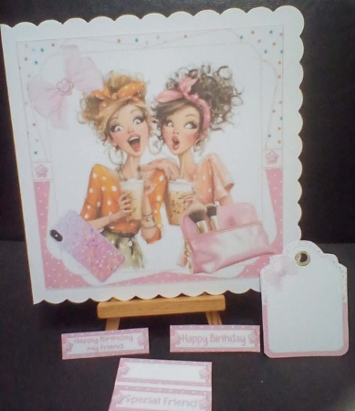 7x7 Quirky birthday girl friends choice of four mini kit by Benita Jenkinson