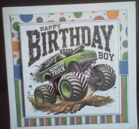 7x7 Monster truck birthday boy choice of four mini kit by Benita Jenkinson
