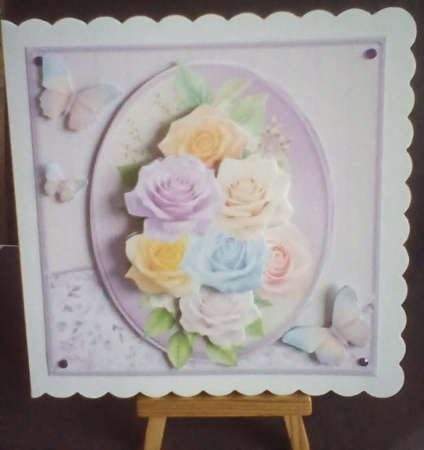 Pastel Roses - Decoupage Card Mini Kit by Benita Jenkinson