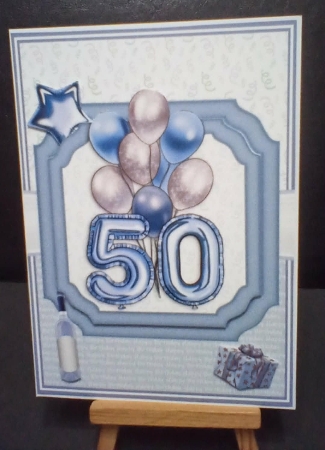 REQUEST - BIRTHDAY BALLOONS - 12 TOPPERS IN BLUE by Benita Jenkinson