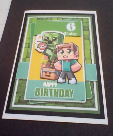 5x7 ~ Minecraft Birthday Ages 6 t0 10 by Benita Jenkinson