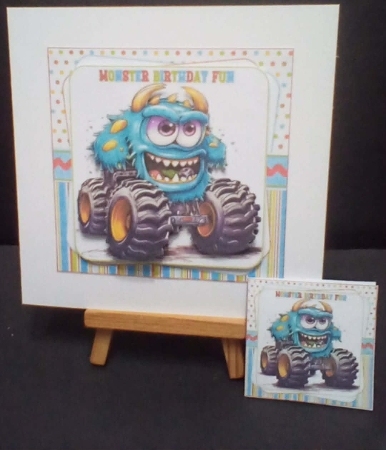 7x7 Monster Birthday boy wishes choice of four mini kit by Benita Jenkinson