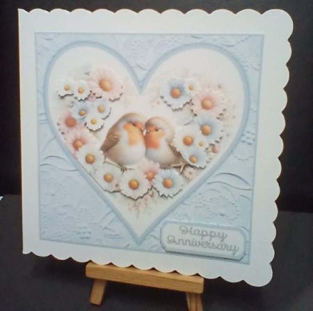 Anniversary Heart 7 x 7 Card by Benita Jenkinson