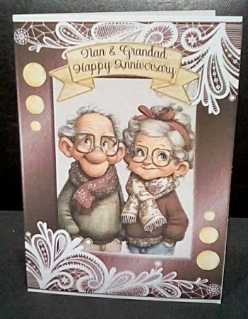 Nan & Grandad Anniversary A5 Card by Benita Jenkinson