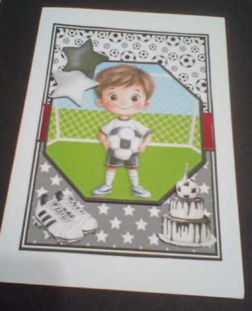 FOOTBALL BOYS 6X6 5X7 by Benita Jenkinson