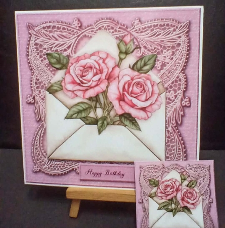 Vintage Roses Envelope Mini Kit by Benita Jenkinson
