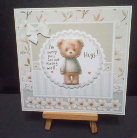 Get Well Hugs 7 x 7 Card by Benita Jenkinson