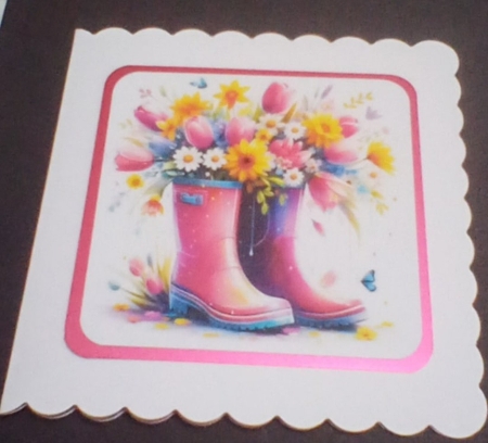 Rain Boots and Tulips - CARD FRONTS by Benita Jenkinson