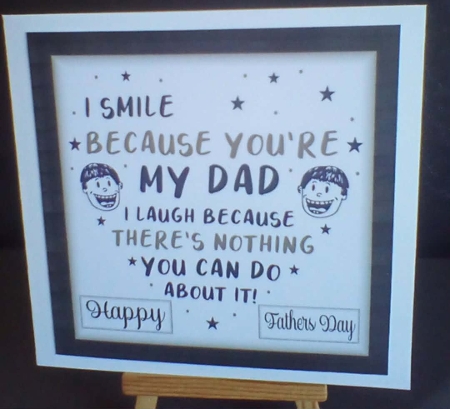 Fathers Day 7 x 7 Card Toppers x 4 & Insert by Benita Jenkinson