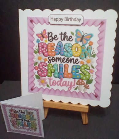 Be The Reason 8x8 Card Pink Frame by Benita Jenkinson