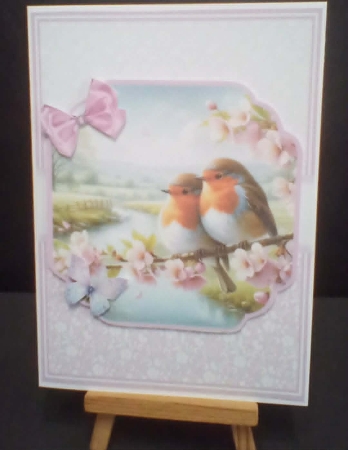 CHERRY BLOSSOM ROBINS 6x6 5x7 by Benita Jenkinson
