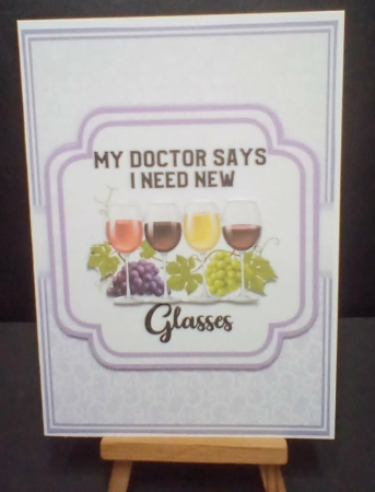 WINE PLEASE 5x7 6x6 by Benita Jenkinson