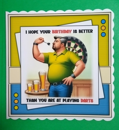 Playing darts by Benita Jenkinson