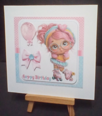 Cute little birthday girl 7x7 & A5 mini kit by Benita Jenkinson