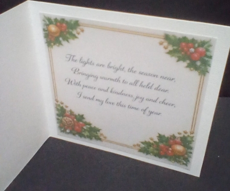 9 christmas verses all different on  generic inserts  by Benita Jenkinson