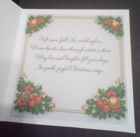 9 christmas verses all different on  generic inserts  by Benita Jenkinson
