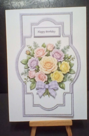 Vintage Bouquet Shaped card Topper 5x7 by Benita Jenkinson