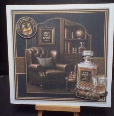 8x8 I Love Whisky Mini Decoupage Kit - x4 A4 sheets by Benita Jenkinson