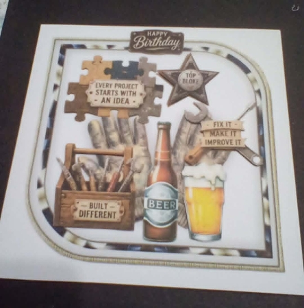 Male Card Topper Top Bloke  Mini Kit by Benita Jenkinson