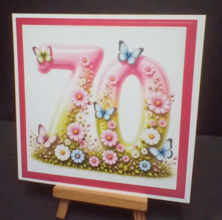 Milestone Floral Numbers / Card Front / Toppers by Benita Jenkinson