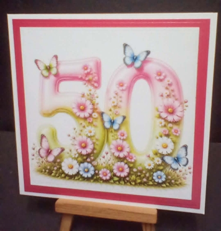 Milestone Floral Numbers / Card Front / Toppers by Benita Jenkinson