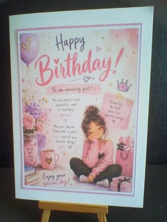 5x7 ~ Amazing Girl Birthday by Benita Jenkinson