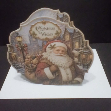 Santa Shaped 7 x 7 Card by Benita Jenkinson