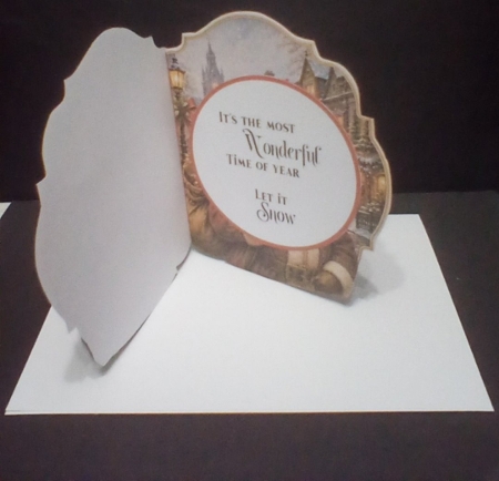 Santa Shaped 7 x 7 Card by Benita Jenkinson