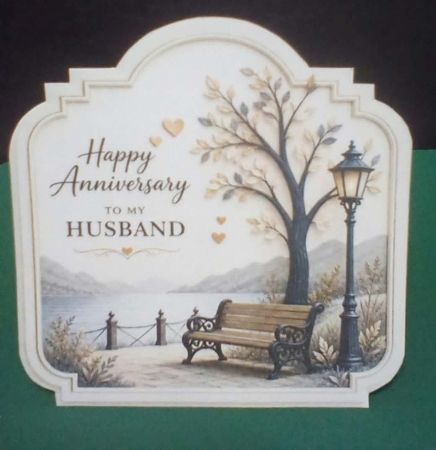 Husband Anniversary Shaped 7 x 7 Card Featured Gallery Photo