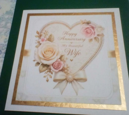 7x7 Anniversary wishes for my wife choice of three mini kit by Benita Jenkinson