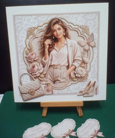 Daughter Granddaughter Birthday 7 x 7 Card by Benita Jenkinson