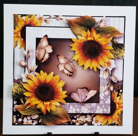 Beautiful Sunflowers & Flutters by Benita Jenkinson