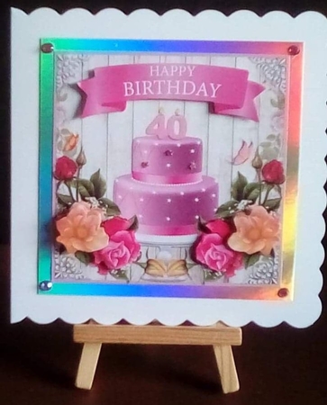 40TH BIRTHDAY CAKE & FLOWERS by Benita Jenkinson