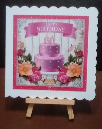 60TH BIRTHDAY CAKE & FLOWERS by Benita Jenkinson