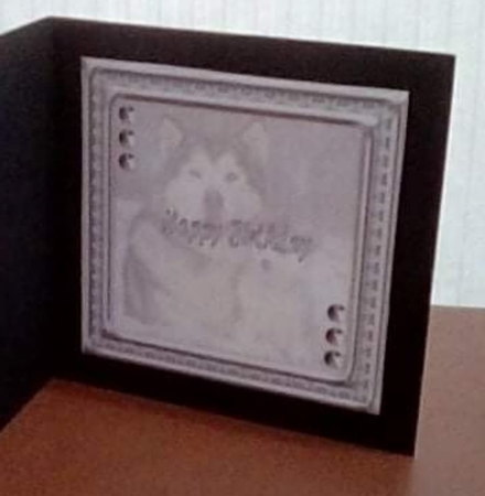 JJ LOVE MY ALASKAN MALAMUTES 8X8 INSERT HAPPY BIRTHDAY by Benita Jenkinson