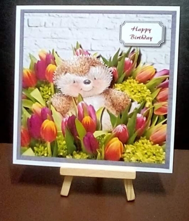 Tiptoe through the tulips hedgehog by Benita Jenkinson