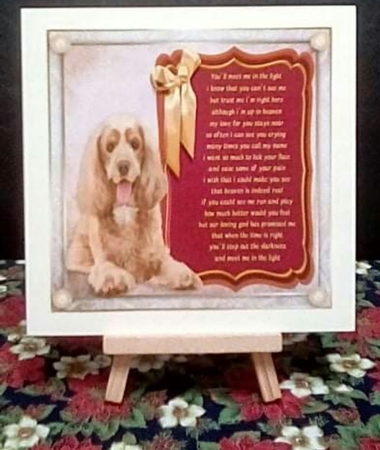 8x8 Pet loss Cocker spaniel  by Benita Jenkinson