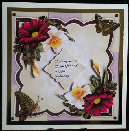 Scallop Topper Spring flowers  & Butterflies Mini Kit by Benita Jenkinson