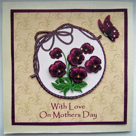 Pansies & Butterfly Mothers Day by Berit Zakrisson