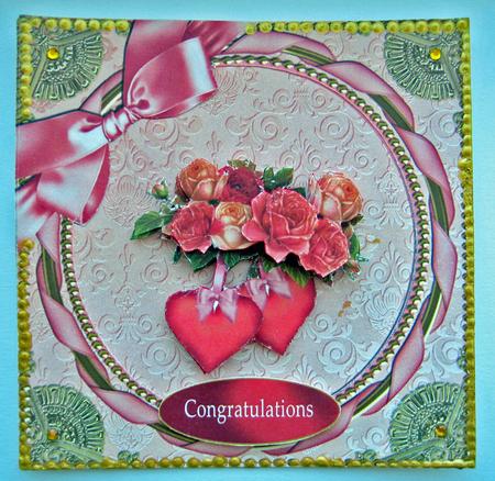 Pink Rose 1 Ornate Plain Card Front and Frame by Berit Zakrisson