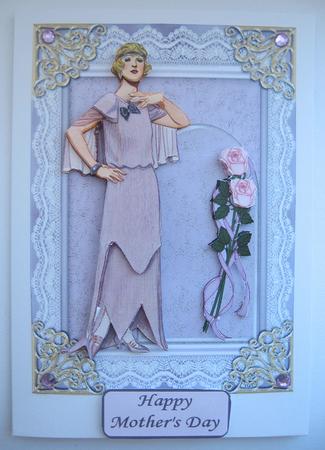 Art Deco Flapper Girl in Lilac by Berit Zakrisson