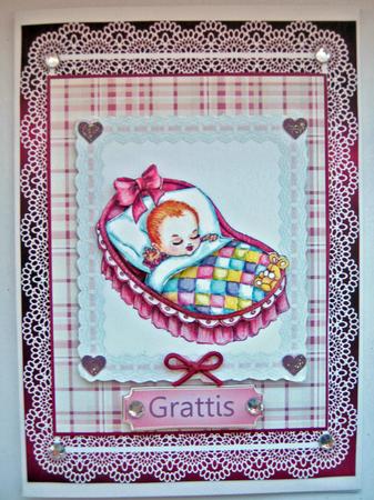 Coffee & Cerise Framed Toppers by Berit Zakrisson