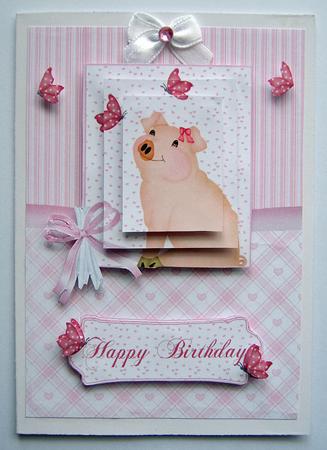 This Little Piggy Card Front Topper and Pyramid by Berit Zakrisson
