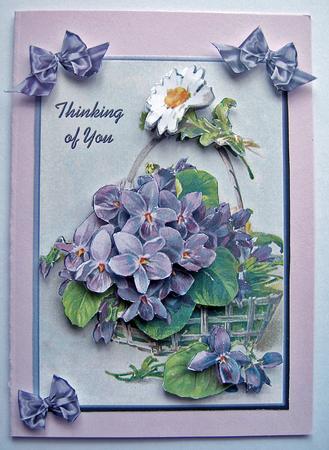 Basket of Violets - Thinking of You by Berit Zakrisson
