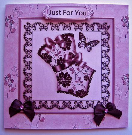 Purple Floral Backing Paper by Berit Zakrisson