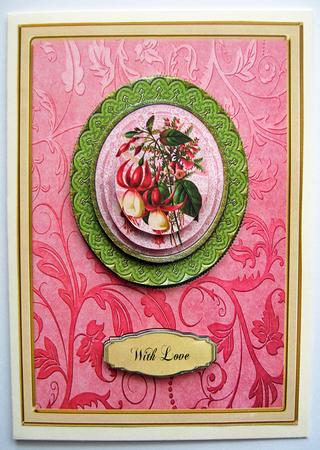 Lovely Fuschia in an Oval Frame by Berit Zakrisson