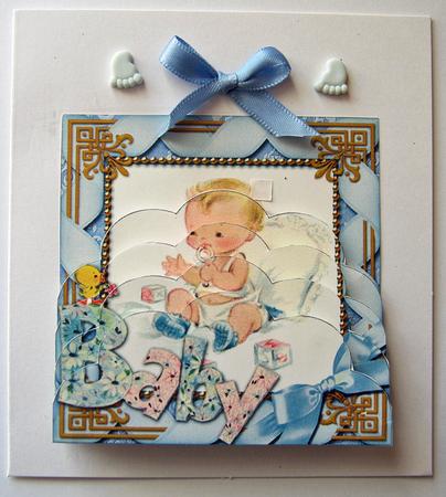 Baby Boy One Edge 5in Scallop Bottom Stacker by Berit Zakrisson