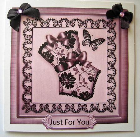 Elegant Boudoir Cut and Fold Card by Berit Zakrisson
