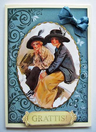 Rich Shade Flourishes & Butterflies A5 Card Front by Berit Zakrisson