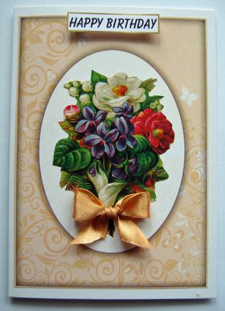 Rich Shade Flourishes & Butterflies A5 Card Front by Berit Zakrisson